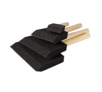 Amtech - Poly Foam Brushes for Staining Wood with Tapered Heads for Easy Access to Intricate Areas, Home DIY, No Brush Marks, Easy to Clean, Includes Different Sizes (Set of 4)