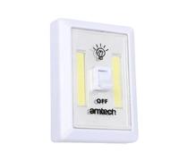 Amtech - Portable Switch Light for The Home, Garage, Shed and More, Powerful White LED Light with 240 Lumens, Easy to Install, Batteries Included