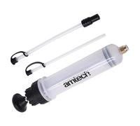 Amtech - Precision Siphon Pump, 200ml Oil & Fluid Transfer Tool with 6mm & 8mm Extension Tubes, Leak-Free Polypropylene Pump for Engines, Gearboxes & Small Machinery