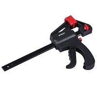 Amtech - Ratchet Speed Clamp, Quick-Release One-Hand Operation, Reversible Clamp/Spreader Jaws, Non-Marking Pads for Wood & Plastics, Ideal for Joinery, Cabinet Assembly & Gluing, 150mm (6")