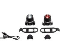 Amtech - Rechargeable Bicycle Light Set For Cycling In The Dark, Optimal Visibility For Up To 7 Hours, Adjustable Brightness With