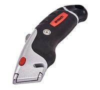 Amtech Retractable Utility Knife, Soft-Grip, Quick-Change + On-Board Storage, with String Cutter for Mixed Materials.