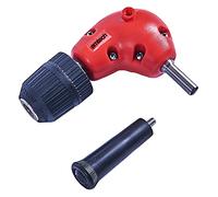 Amtech - Right Angle Drill Attachment, 3/8" keyless Chuck, 1:1 Metal Gearing, Two-Position Side Handle, Access Tight Spaces, fits Standard Drills