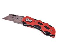 Amtech S0295 Folding Utility Knife with 5 Spare Blades, Lock-Back, Stainless Steel Build