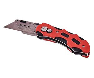 Amtech S0295 Folding Utility Knife with 5 Spare Blades, Lock-Back, Stainless Steel Build
