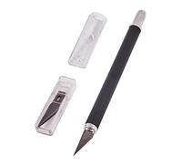 Amtech S0492 Hobby Knife with 5 Blades, Craft Scalpel, Precision Knife for Paper Cutting, Art, Modelling