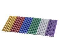 Amtech S1875 Set of Glitter Glue Gun Sticks in 6 Colours, 30 Pieces, 7x100mm for Hot Melt Crafting, Decorating and Bonding
