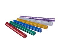 Amtech S1878 Set of Glitter Glue Gun Sticks in 6 Colours, 30 pieces 11x100mm for Hot Melt Crafting, Decorating and Bonding