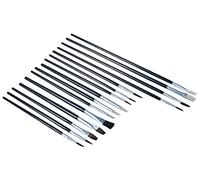 Amtech S4000 Artist Paint Brush Set for Acrylic, Oil, Model, Kids and Canvas Painting, 15 Assorted sizes for Fine Art Enthusiasts, Hobbyists, and Ceramic Crafts