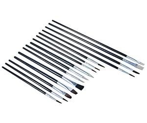 Amtech S4000 Artist Paint Brush Set for Acrylic, Oil, Model, Kids and Canvas Painting, 15 Assorted Sizes for Fine Art Enthusiasts, Hobbyists, and Ceramic Crafts