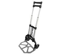 Amtech S5642 75kg Folding Sack Truck, 64cm-100cm Adjustable Telescopic Handle Lifting Trolley with Aluminium Foot Plate
