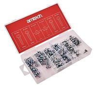 Am-Tech Self-Drilling Tek Screws S6295 - Carbon Steel with Storage Case, 120-Piece