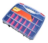 Amtech - Screw Storage Organiser Box, 23 Compartment Storage Box with Adjustable Dividers for Screws, Fixings, Drill Bits & Small Parts, Portable Tool Box Organiser (380 x 310 x 60mm)