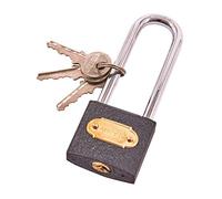 Amtech T0600C 38mm Long Shackle Iron Padlock Black