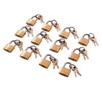 Amtech T0790 Brass Small Padlocks With Keys For Luggage, Lockers, Toolboxes, Cupboards, & Sports Bags, 20mm, 12-Piece