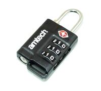 Amtech T1130 TSA-Approved Combination Travel Padlock, 3 Digit Combination Suitcase Lock, Travel Luggage Lock for Suitcases, Travel Bags, Backpacks, Lockers, Gym, Bike Locks, (Black)