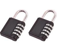 Amtech T1140 4 Digit Combination Padlock Black (Pack of 2)