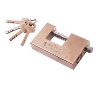 Amtech 90mm Steel Shutter Padlock, Heavy-Duty Powder Coated Body with 12mm Rotating Shackle and Brass Barrel, for Shutters, Gates and Storage Units.