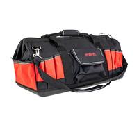 Amtech - Tool Bag, Heavy Duty Large Tool Storage with Reinforced Hard Base, for Home DIYers, Electricians, Technicians, Plumbers, and More, Non-Slip Grip, Adjustable Strap (600mm)
