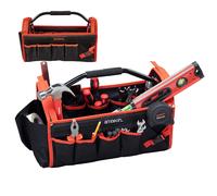 Amtech - Tool Tote Bag, Open Tote Tool Bag with 19 Pockets for Electricians, ...