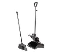 Amtech U8005 Amtech Heavy-Duty Broom and Dustpan Set with 70cm Handles & Wheeled Pan