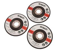 Amtech V1010 3 Piece 115mm (4.5") Metal Cutting Disc Set