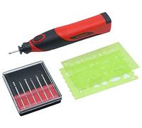 Amtech V2548 Mini Engraver Kit, Cordless Craft Engraving Tool, Includes Engraving Pen, Stencils, Grinding Burrs and Batteries