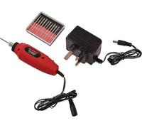 Amtech V2550 Mini Engraving Kit, Wood Engraver Tool, 10Pc Diamond Tipped Bits For Glass, Ceramic, Plastic & Metals