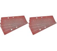 Amtech V4005 P80 Grit 1/3 Sheet Sander Set, 10 Piece Sanding Sheets, 93mm x 230mm (Pack of 2)