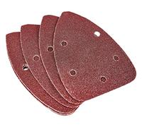 Amtech V4020 P60 Grit Hook and Loop Delta Sheets 10 Piece Set, 140mm x 140mm x 100mm Triangle Sanding Paper, 240 V, Clear, 140 x 140 x 100mm