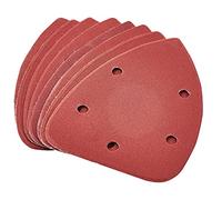 Amtech V4035 P240 Grit Hook and Loop Delta Sanding Sheets, 10 Piece Set, 140mm x 140mm x 100mm Triangle Sanding Paper, Clear