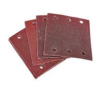 Amtech V4045 P80 Hook and Loop Square Sheets, 10 Piece Set, 110mm x 100mm Sanding Paper, 240 V