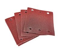 Amtech V4050 P120 Hook And Loop Square Sheets 10 Piece Set, 110mm X 100mm Sanding Paper, 240 V, Clear, 110 X 100mm