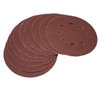 Amtech V4085 P80 Hook and Loop Orbital Sanding Sheets, 10 Piece Set, 125mm Diameter Sanding Paper