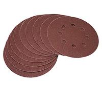 Amtech V4090 P120 Hook and Loop Orbital Sanding Sheets, 10 Piece Set, 125mm Diameter Sanding Paper