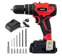 Amtech V6610 Cordless Combi Drill, 18V Lithium-Ion Battery, 2Ah, 40Nm Motor, 20 Torque & Impact Settings