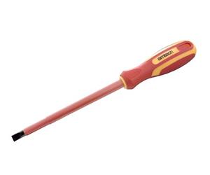 Amtech - VDE Insulated Slotted Screwdriver with CRV Steel Blade, 1000V Rated for Electrical Work, 6.5 x 150mm