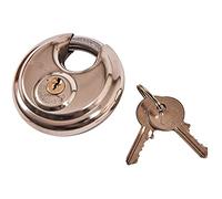 Amtech W4200 70mm Disc Padlock, Heavy Duty and Corrosion Resistant Stainless Steel Construction with 2 Keys