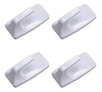 Amtech 4 Piece Rectangular, Removable Self-Adhesive Hook Set (2.8cm X 5.2cm)