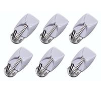 Amtech W8306 6 Piece Small, Removable self-Adhesive Metal Hook Set (2.1cm x 3cm)