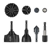 AMTOVL 4PCS Deburring External Chamfer Tool & Countersink Drill Bit Set with Hex Shank Adapter, YG8 Tungsten Carbide Chamfering Drill Bit 1/8"- 1-3/8"(3mm-35mm)