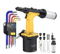 AMTOVL Metric Hex Key Set + Pneumatic Rivet Gun 1000KGF Pulling