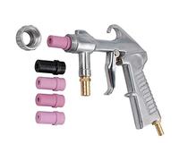 AMTOVL Sand Blasting Gun Sandblaster + 4Pcs Ceramic Nozzles + Extra Iron Nozzle Tip Set