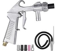 AMTOVL Sandblaster Gun Kit with Suction Pipe and Nozzle Set | Ceramic Nozzles and Extra Iron Nozzle Tip, Abrasive Blasting Tool for Rust Removal, Surface Cleaning and Workshop Use