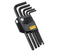 AMTOVL Torx Key Set, 9 PCS Torx Allen Wrench Set, T10-T50, Long Arm | Star Key Set, Black TX Key Set Long Arm Star Key Set, CRV and S2 Steel for Vehicle, Bicycle Rep