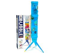 AMTOYS Bubble Firework Machine, Rocket Shape with LED Lights, Tripod Stand, Blue and Yellow, for Kids Aged 3 and Up (Blue)