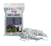 Amtra Gravel - Natural Aquarium Gravel, Decorative Soil, Coarse White Grains Size 4-8mm, Size 1kg, Packaging May Vary