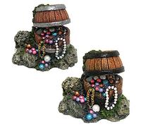 Amtra Resin decoration BARREL WITH TREASURE - assorted colours