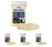AMTRA White Quartz - Fine White Quartz Aquarium Sand, for Fresh or Salt Water, Grain Size 0.1-0.7mm, Quantity 2kg (Pack of 4)