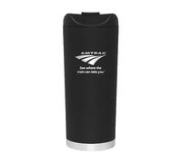 Amtrak 16 oz Stainless Steel Vacuum Insulated Travel Tumbler - Double Wall Thermal Mug with Flip-Top Lid, Laser Etched “See Where the Train Can Take You” Artwork, Hot & Cold Drinkware